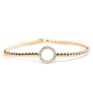 0.28ctw, 18K Pink Gold Tresore Stretch Bracelet