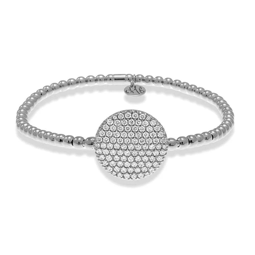 1.25ctw, 18K White Gold Tresore Stretch Bracelet