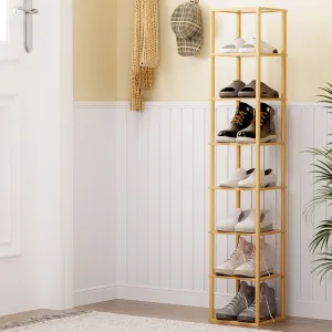 8-Tier Stackable Bamboo Shoe Rack, Pine - Artiss