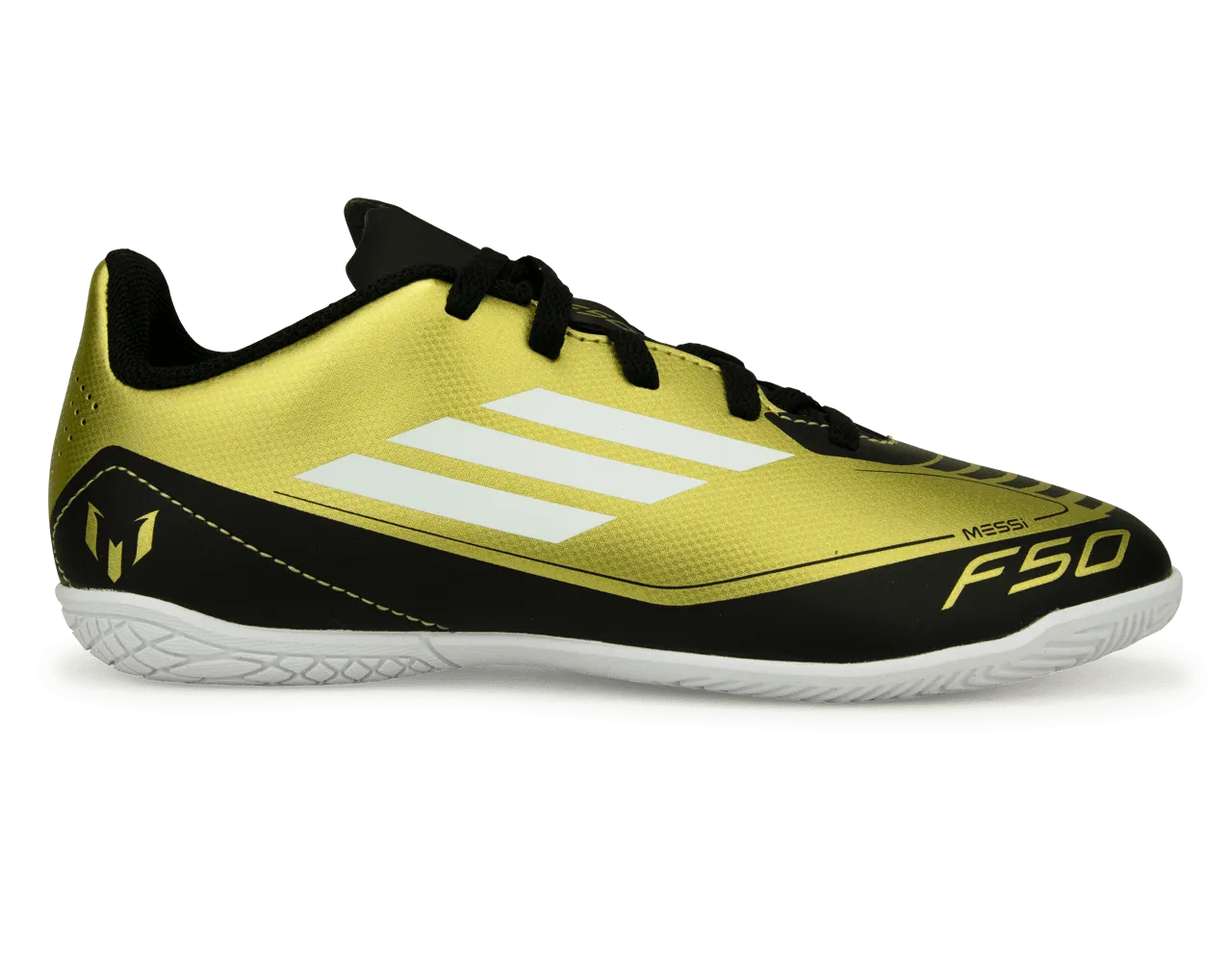 adidas Kids F50 Club Messi IN Gold/Black/White