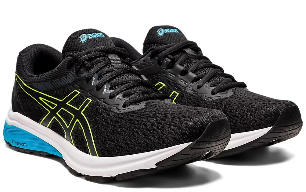 Asics G.T-800 Black & Hazard Green Shoe Black