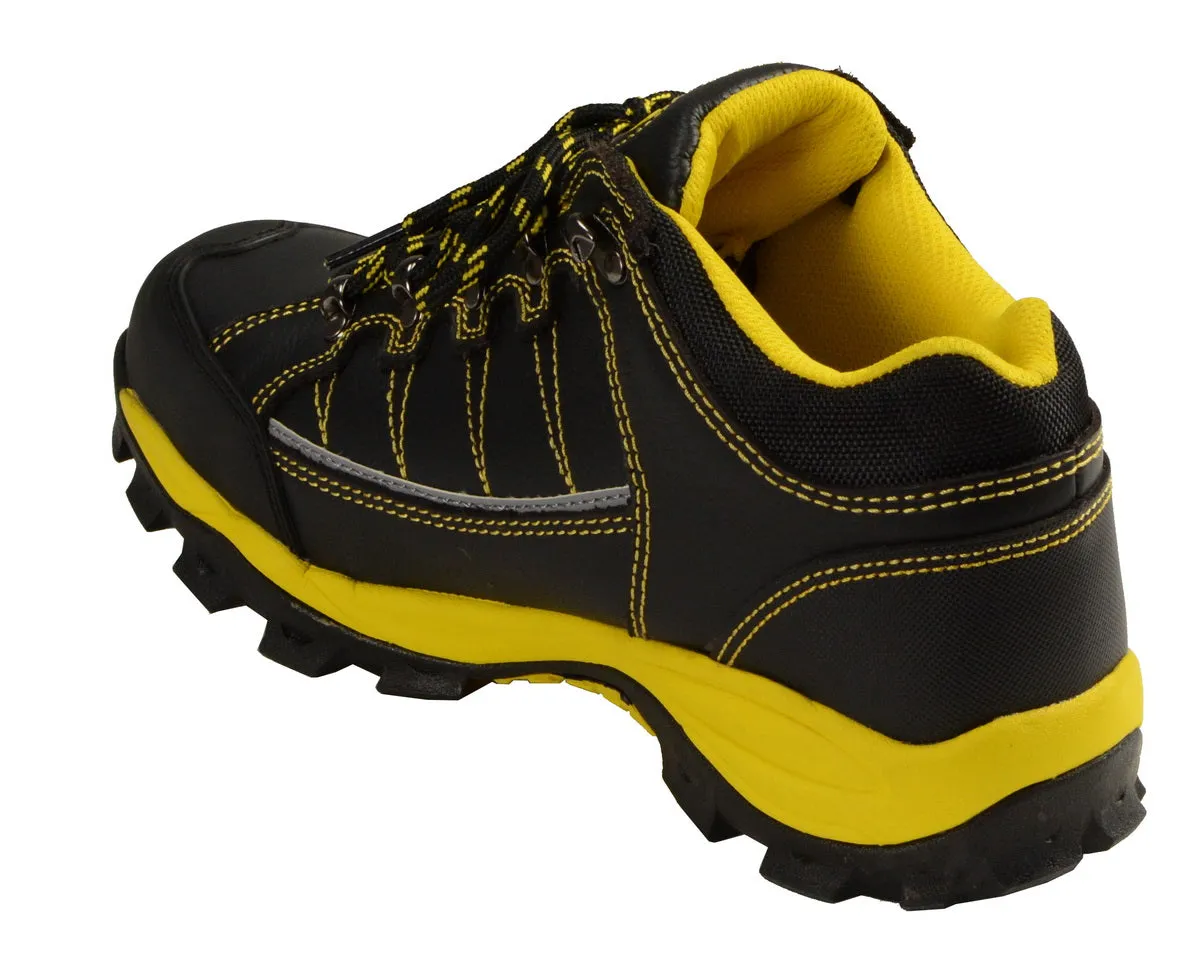 Bazalt MBM9120 Men's Black and Yellow Water and Frost Proof Leather Outdoor Lace-Up Shoes