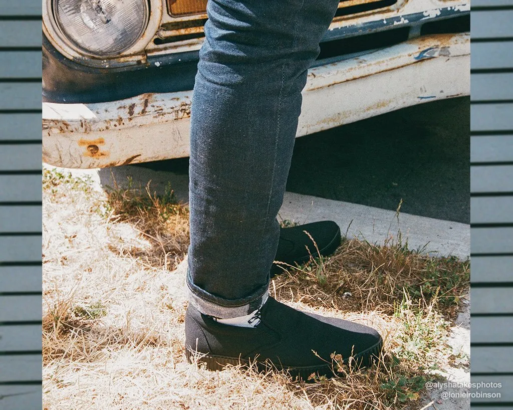 Black Basic Twill Pointed EZC Slip-On