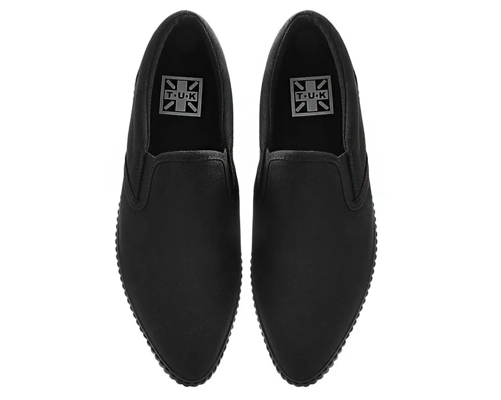 Black Basic Twill Pointed EZC Slip-On