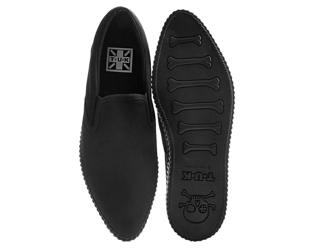 Black Basic Twill Pointed EZC Slip-On