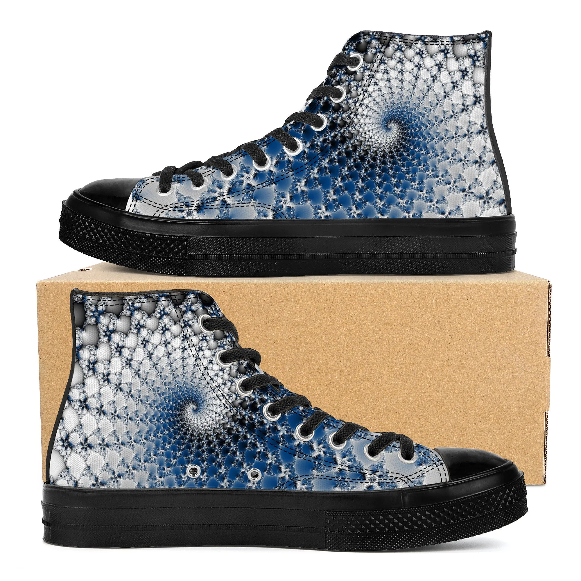 Blue Wave In a Shell | High Top Customized | Shoe Zero