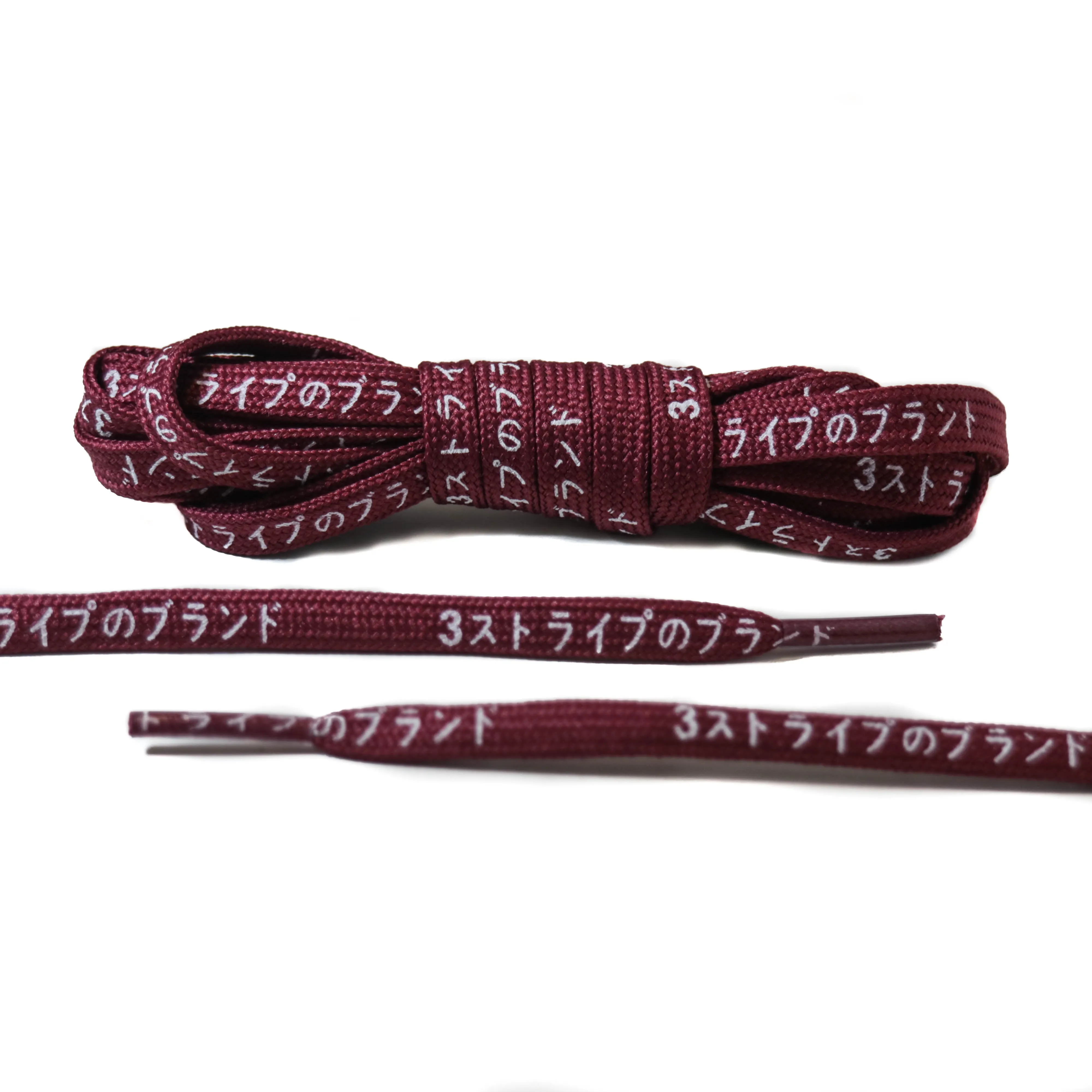 Burgundy Katakana Laces