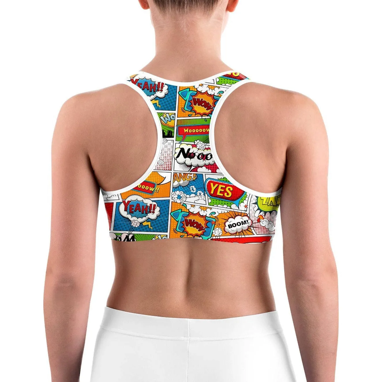 Comic Book Super Hero Sports bra