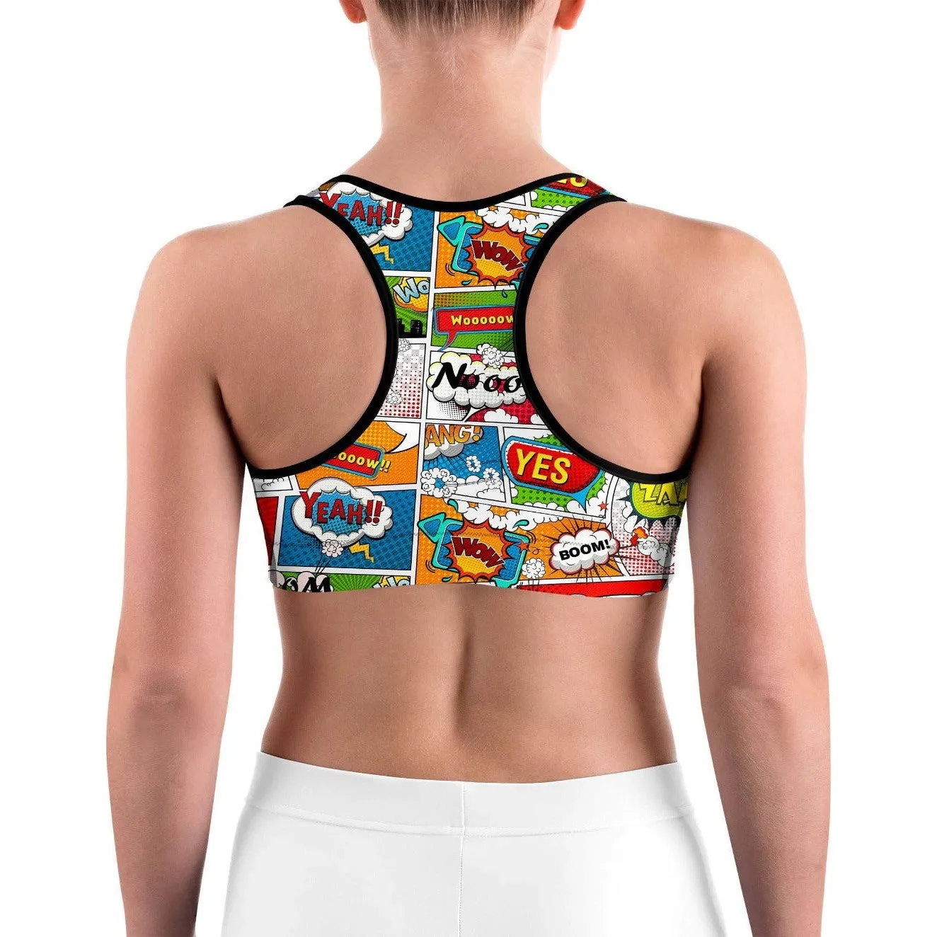 Comic Book Super Hero Sports bra