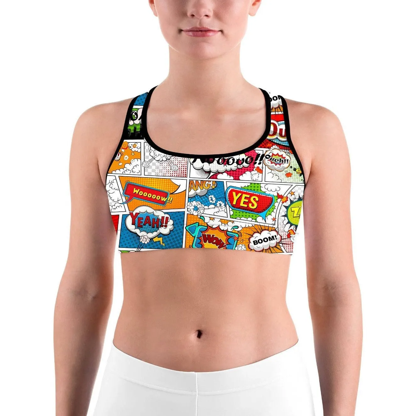 Comic Book Super Hero Sports bra