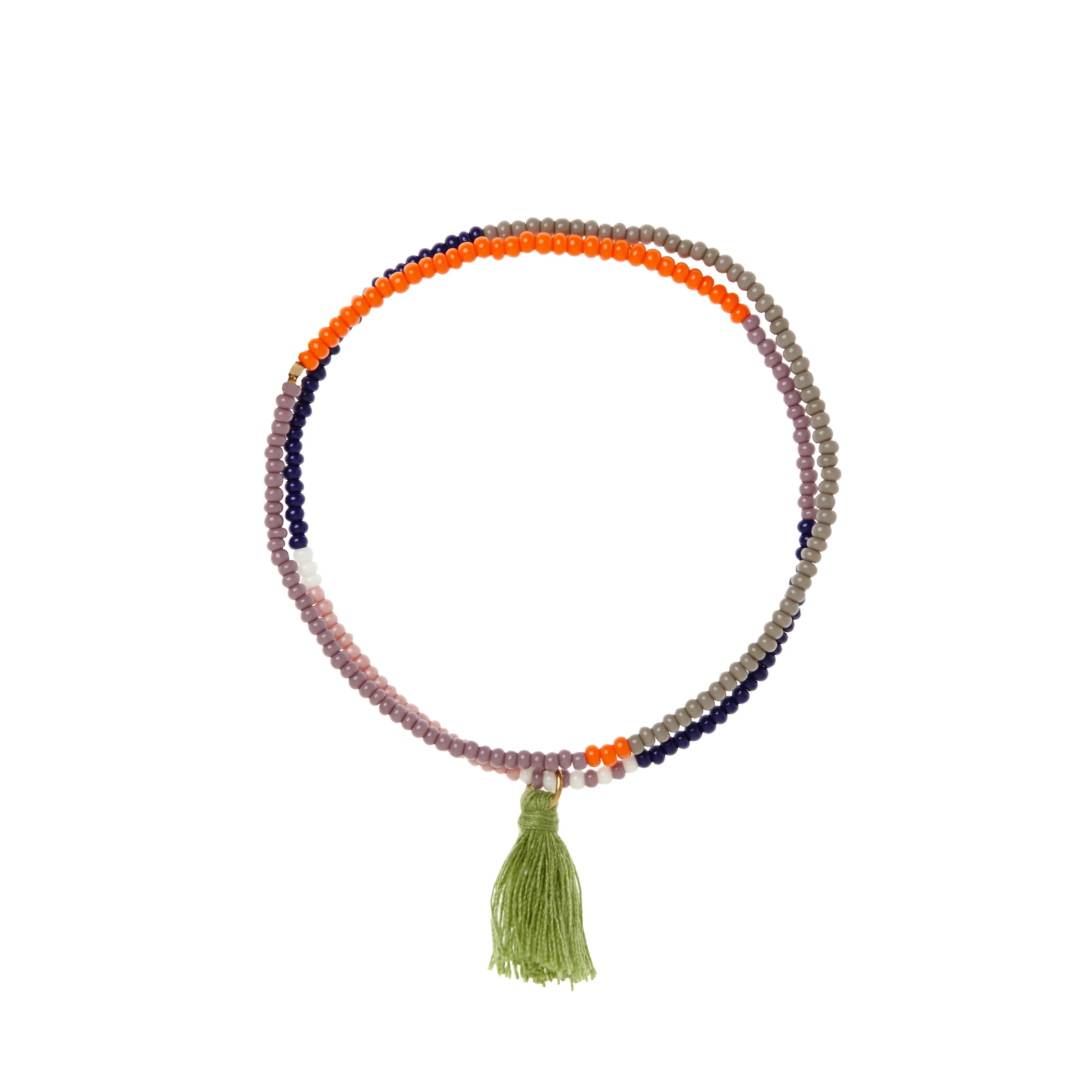 Elastic Tassel Wrap Bracelet - NAVY