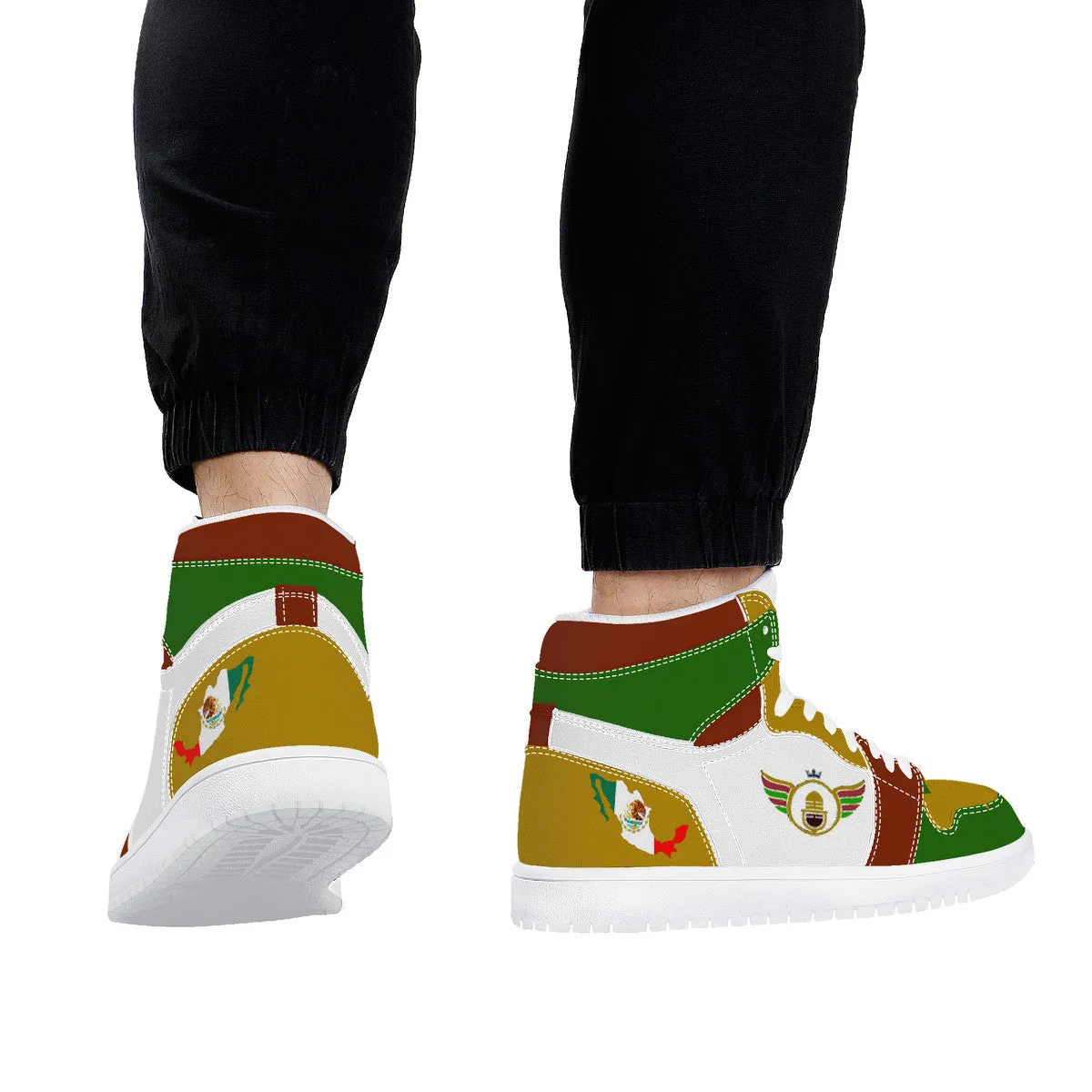 Gold Series - Green, Red and Gold | High Top Customized | Shoe Zero