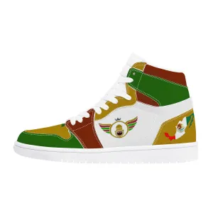 Gold Series - Green, Red and Gold | High Top Customized | Shoe Zero