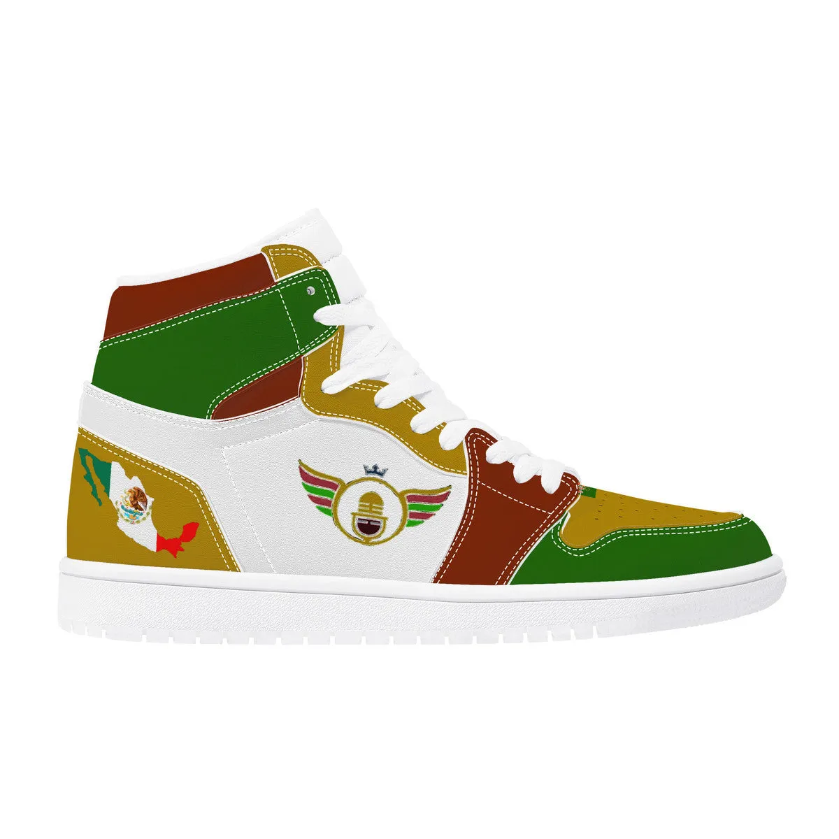 Gold Series - Green, Red and Gold | High Top Customized | Shoe Zero