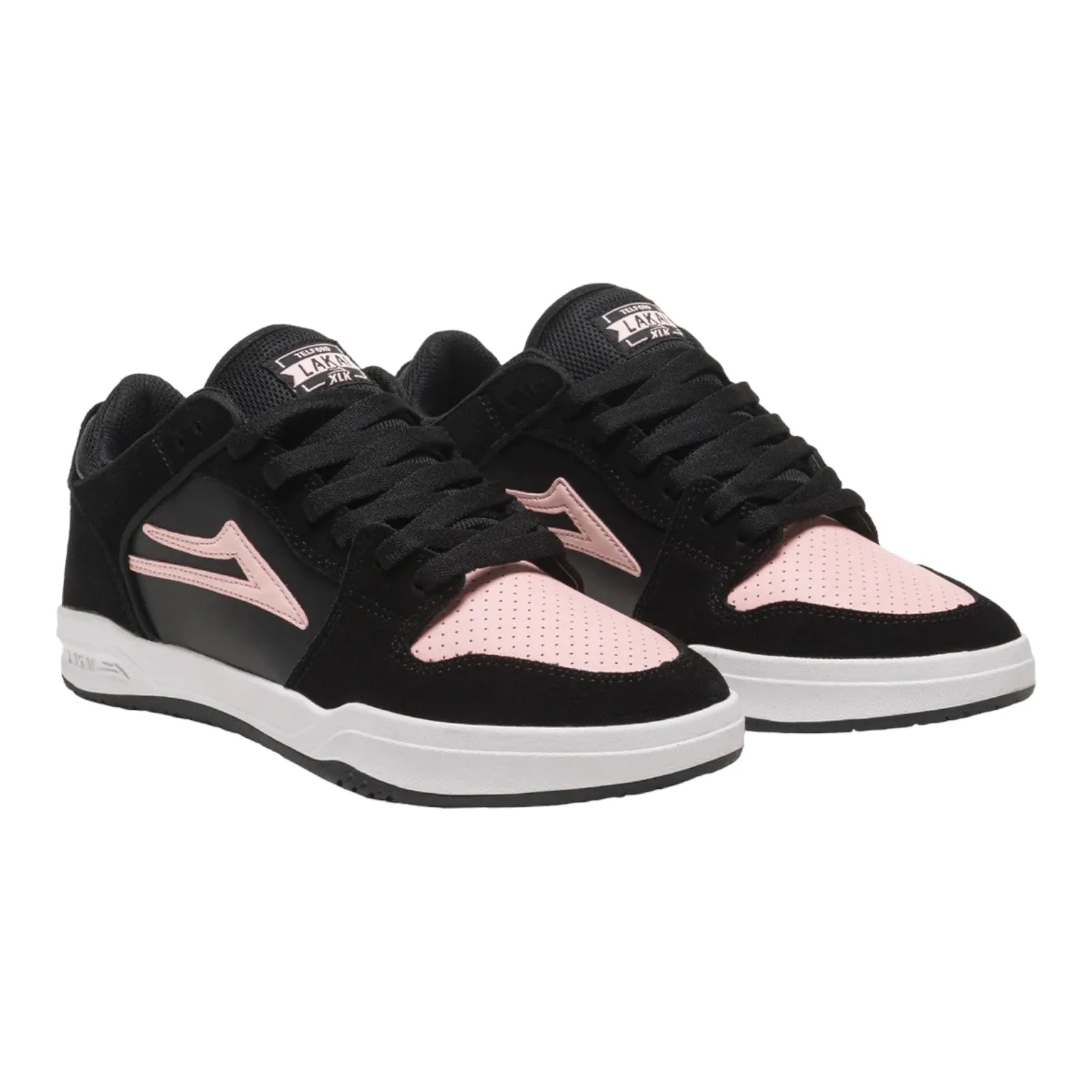 LAKAI TELFORD LOW BLACK/PINK SUEDE