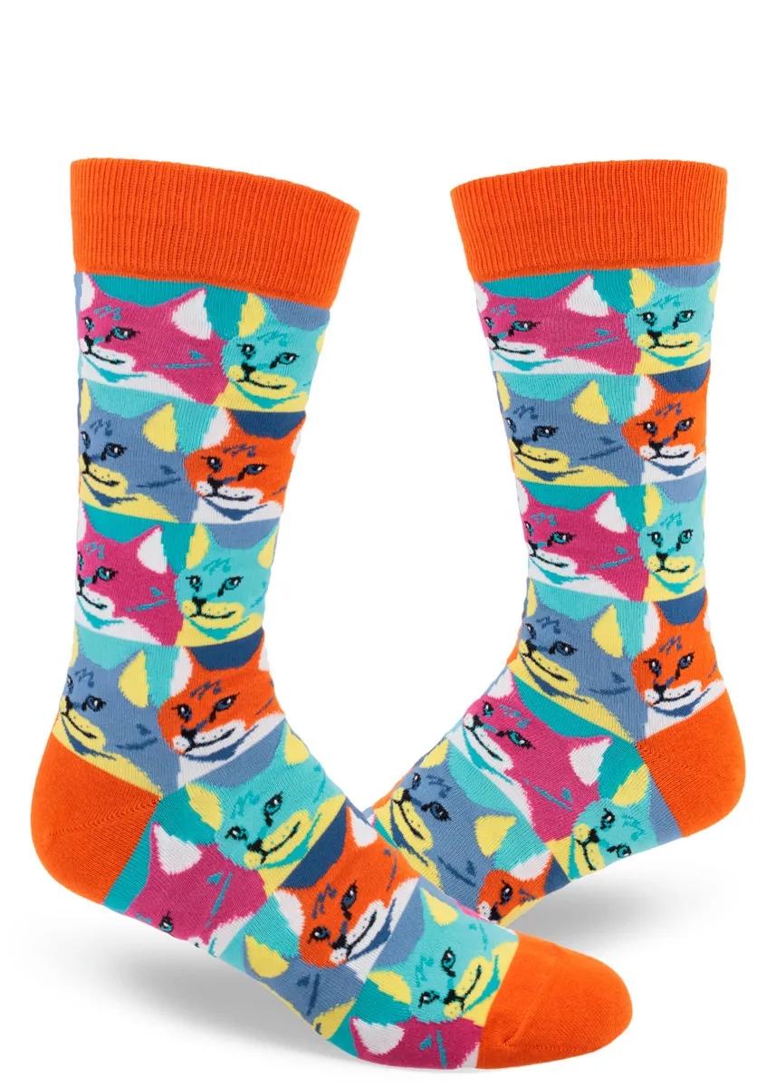 Pop Art Cat Men's Socks