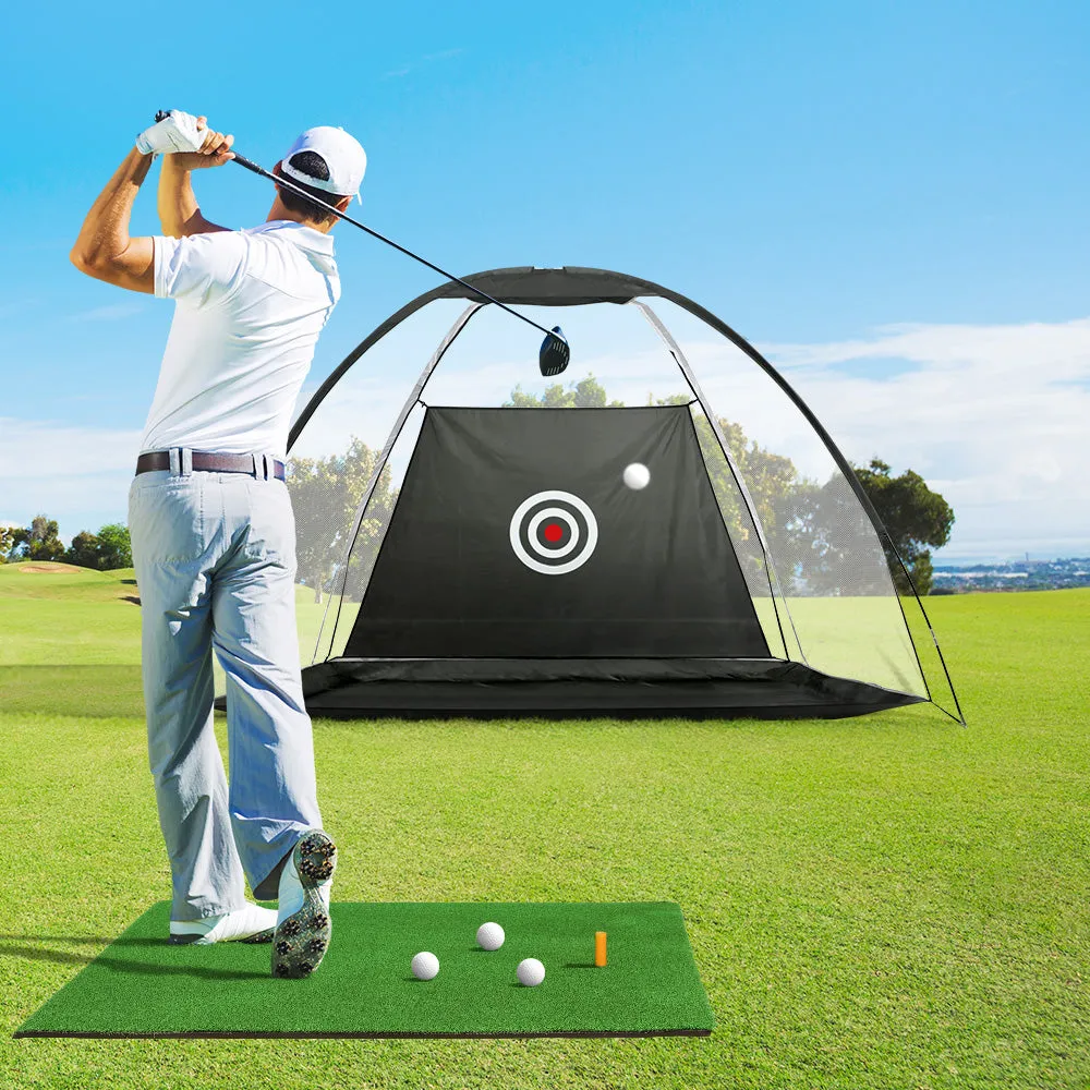 Portable Golf Practice Net & Mat Set, Durable, UV-Resistant - Everfit