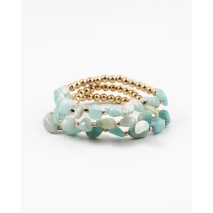 Pull On Mint Natural Stone Stretch Bracelet