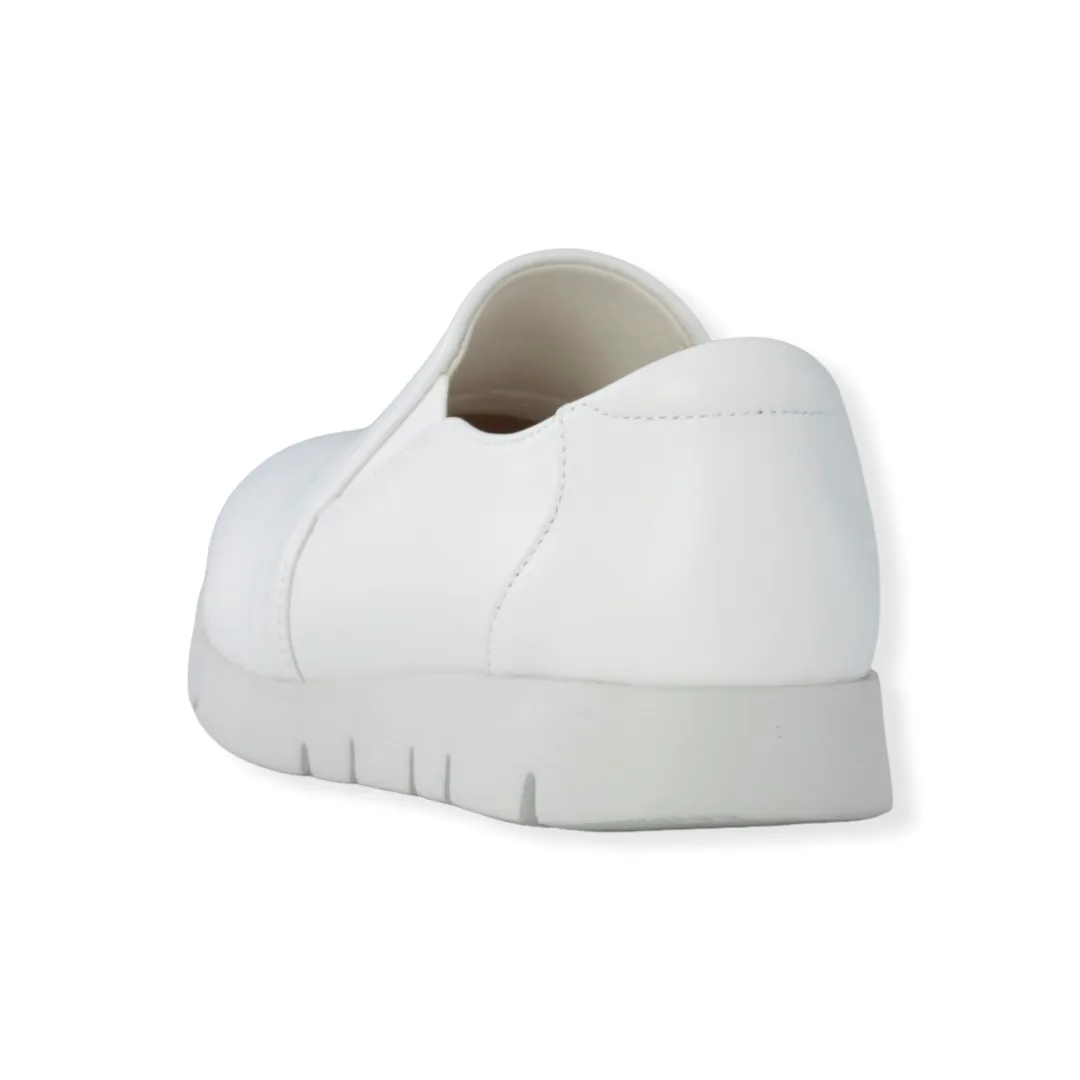 Sheepskin leather stylish side-gore slip-on sneakers #FJ074