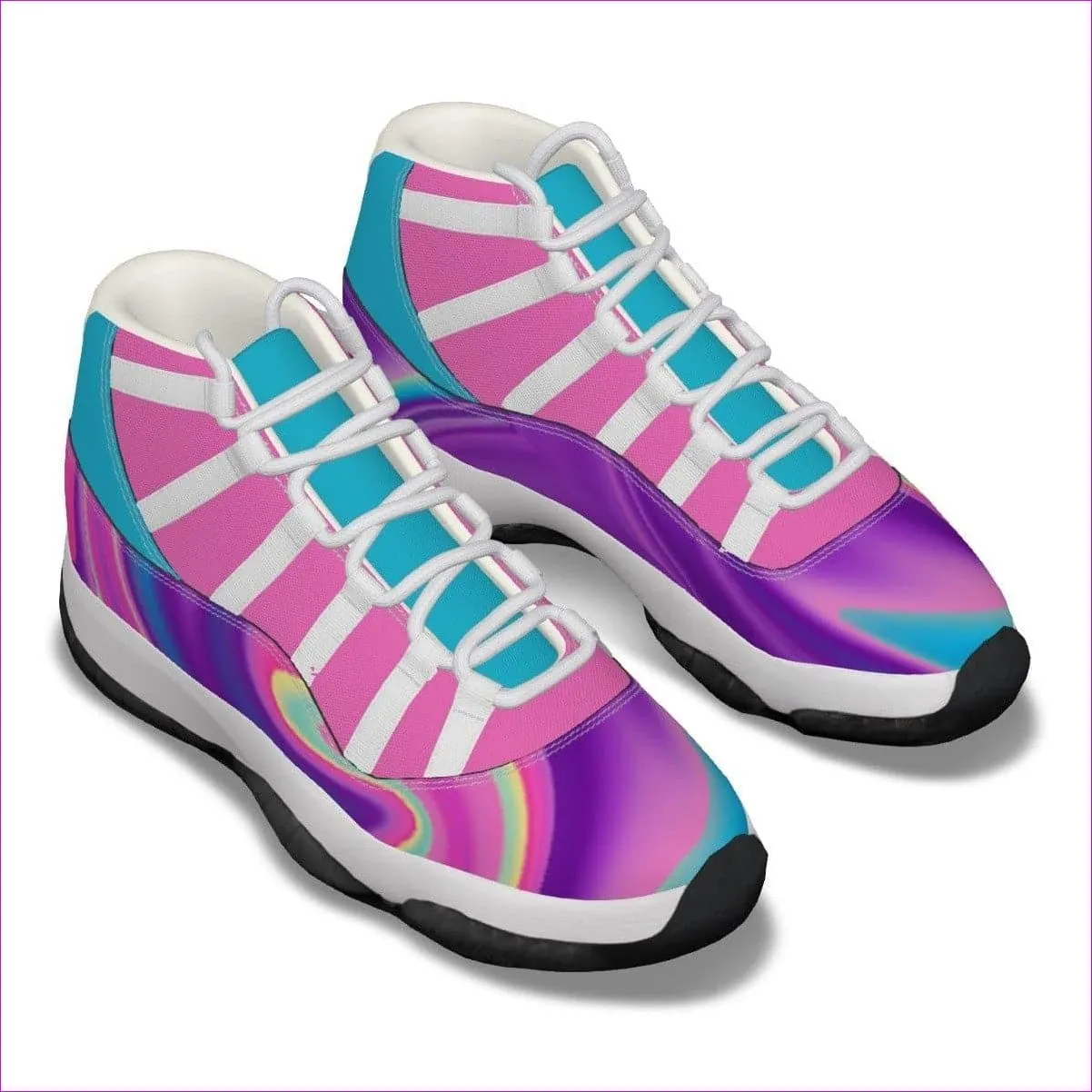 Tie-Dye Cotton Candy Air Women's High Top Basketball Shoes