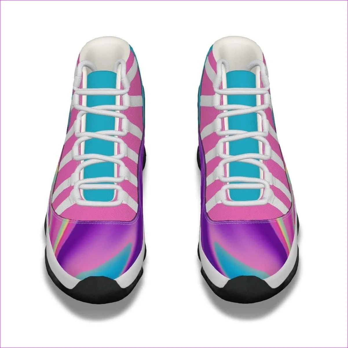 Tie-Dye Cotton Candy Air Women's High Top Basketball Shoes