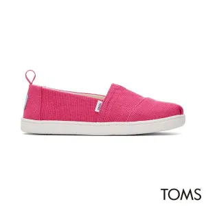 Toms Alpargata Youth Slip On - Fuchsia Heritage Canvas