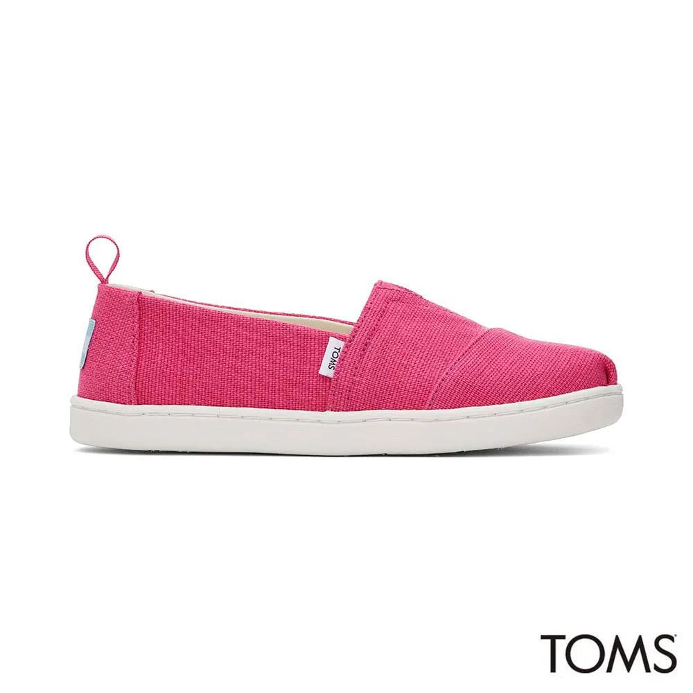 Toms Alpargata Youth Slip On - Fuchsia Heritage Canvas