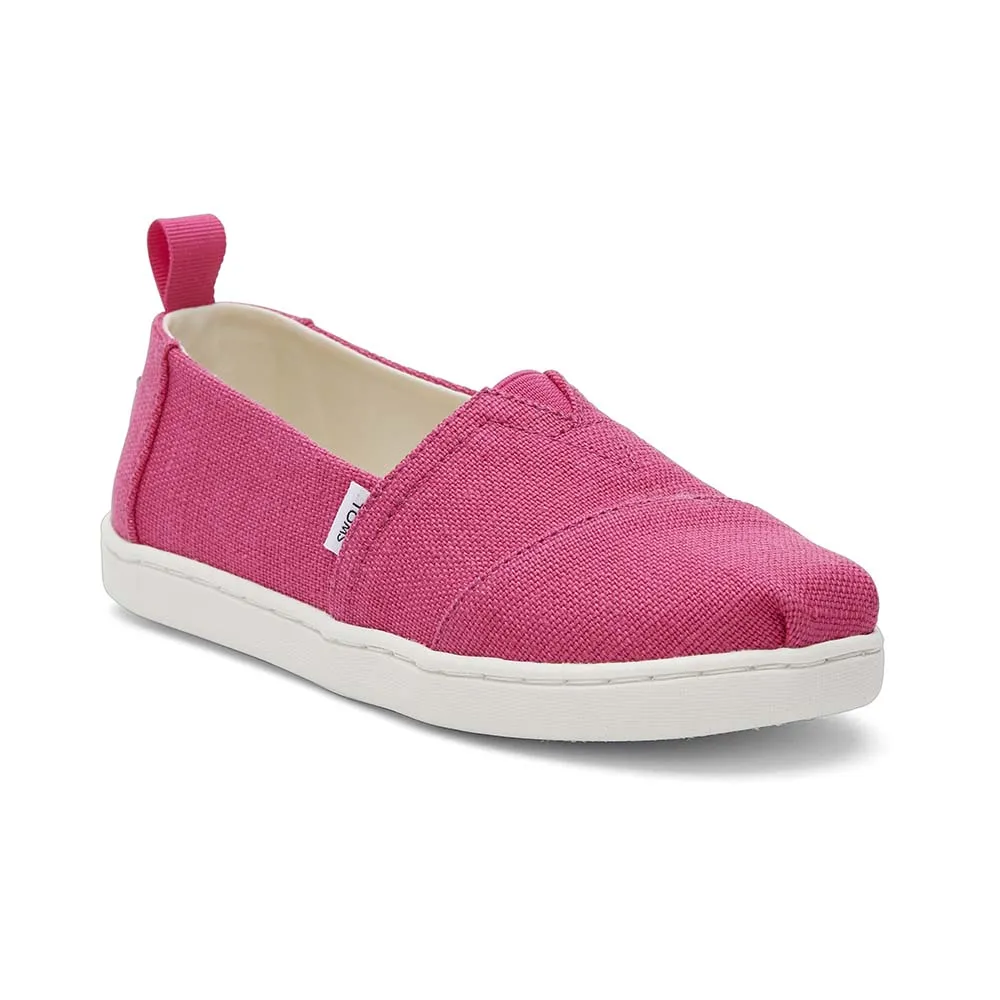 Toms Alpargata Youth Slip On - Fuchsia Heritage Canvas