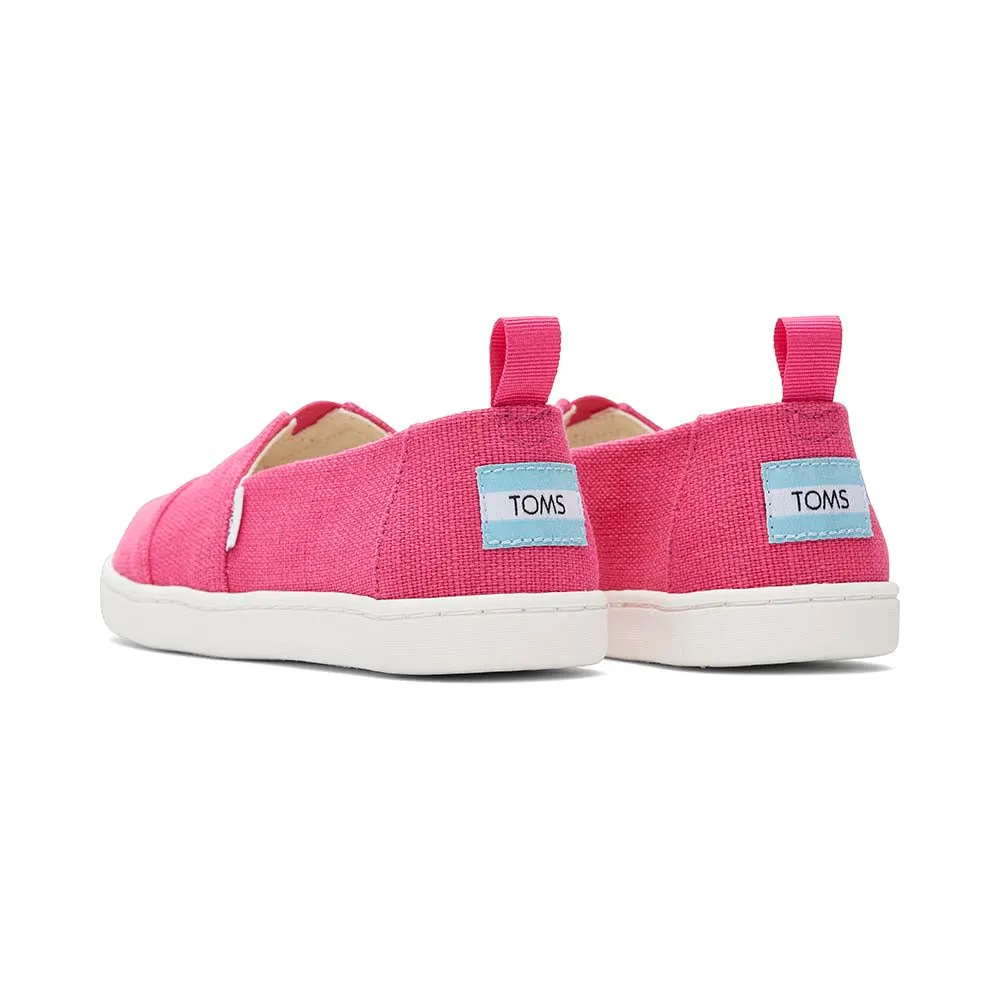 Toms Alpargata Youth Slip On - Fuchsia Heritage Canvas