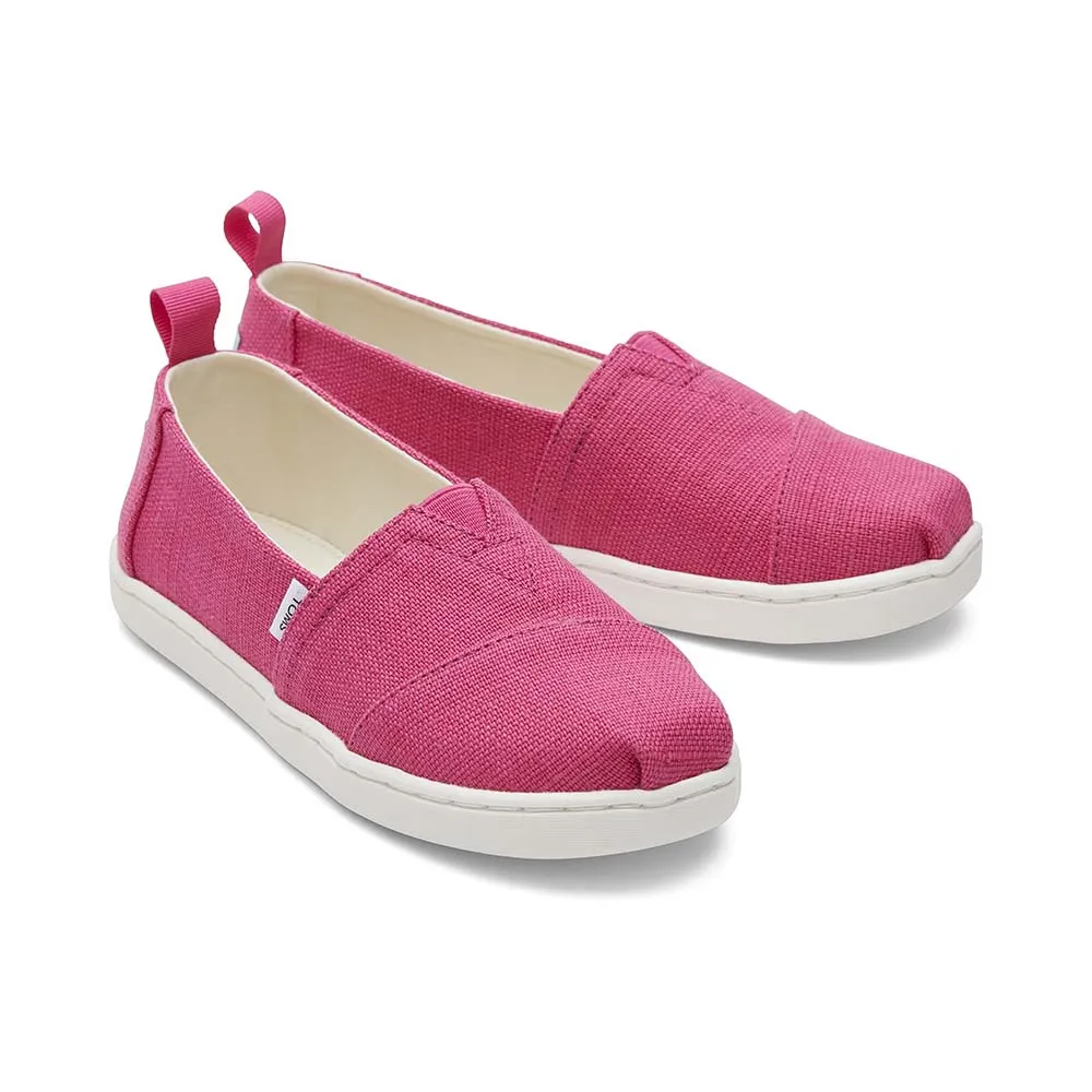 Toms Alpargata Youth Slip On - Fuchsia Heritage Canvas