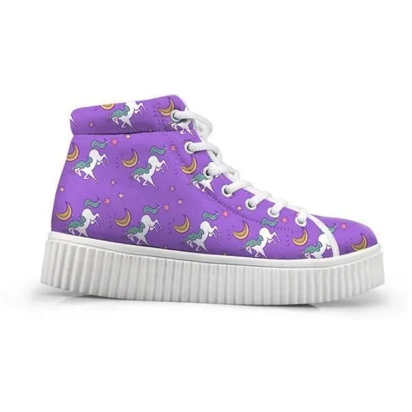 Unicorn Wedge High Tops (Many Colors)