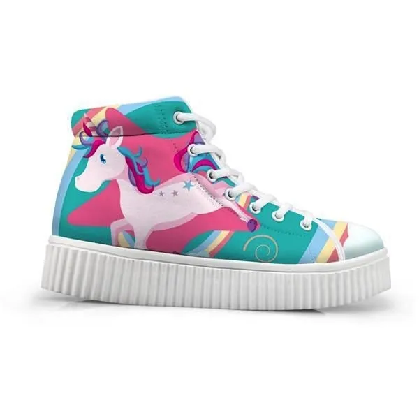 Unicorn Wedge High Tops (Many Colors)