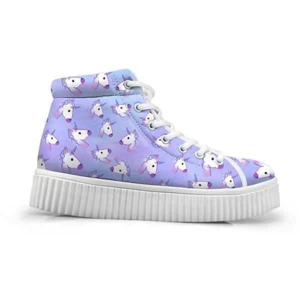 Unicorn Wedge High Tops (Many Colors)