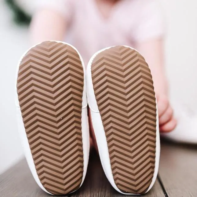 White and Pink Love Bug Sneaker